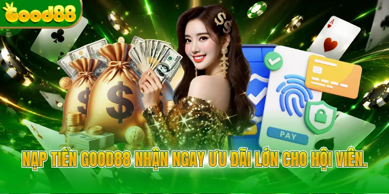 Nạp tiền GOOD88 nhận ngay ưu đãi lớn cho hội viên.